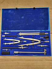 VINTAGE German Drafting Compass Set Drawing Instruments SET with case and Box picture