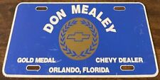 Don Mealey Gold Medal Chevy Dealership Booster License Plate Orlando Florida picture