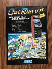 Outrun Mini Arcade Game Sales Flyer by  Sega ( NEW Original Old Stock ) picture