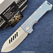 PMP Knives Kodiak Beast M390 Plain Blade Blue Frag Titanium Handles PMP063 picture