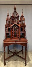 Rare and Stunning Victorian Style Vintage Bird Cage in Mahogany and Wire Design picture