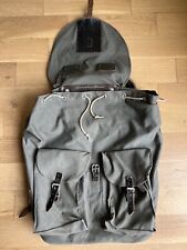 Vintage WWII Austrian Germany backpack Canvas Leather Trim Stolla Wien picture