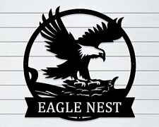 Custom Eagle's Nest Monogram – Eagle Bird Sign - Metal Wall Art Décoration picture