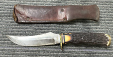 Vintage Schrade 498 Knife Fixed Blade w/ Leather Sheath picture