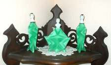 6pc Antique Bavarian Art Deco Flapper Lady Vanity Set Perfume Bottles Powder Jar picture