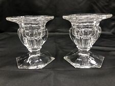 ROYAL DOULTON CRYSTAL CANDLE HOLDERS TRIPLE USE CONCORD VINTAGE PAIR (2) picture