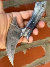 HANDMADE DAMASCUS STEEL HUNTING SKINNING KNIFE TACTICAL OUT DOOR GEAR CAMEL BONE picture