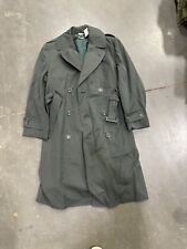 Vintage Trench Coat Mens Garbadine 36R US Army Original Lines Military Belt AG44 picture