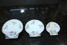 Vintage Berkshire China Accents 3 Piece Shell Set Gold Guilding picture