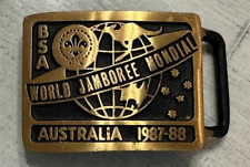 BSA Max Silber 1987 - 1988 World Jamboree AUSTRALIA Boy Scout Belt Buckle picture