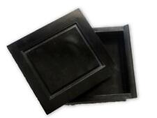 Vintage Art Deco Square Black Bakelite Plastic Jewelry Trinket Box 4