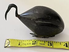 Egyptian Ibis Bird Figurine Hand Carved Sculpture Soapstone Brass Statue Thoth picture