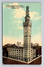 Baltimore MD-Maryland, Bromo Seltzer Tower Building, Vintage c1913 Postcard picture