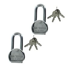 Pack of 2X Heavy Duty Master Lock Solid Steel Maximum Protection Padlock with 3K picture