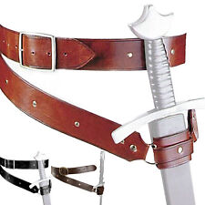 Leather Sword Frog Belt Renaissance Knight Cosplay Costume Medieval Device picture