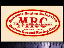 MRC Custom Ground Racing Cams - Houston TX  Orig. Vintage 60's Water Slide Decal picture