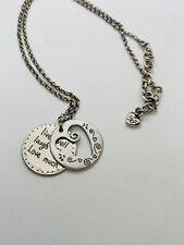 17” BRIGHTON DESIGNER NECKLACE HEART LOVE LIVE LAUGH WOMENS JEWELRY ISSUE picture