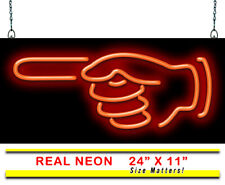 Pointing Hand Neon Sign | Jantec | 24