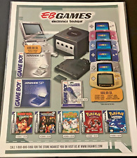 EB Games / Pokémon / Gamecube / Game Boy SP - Vintage Print Ad / Wall Art  MINT picture