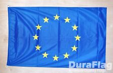 EUROPEAN UNION DURAFLAG with D-RINGS 150cm x 90cm 5X3 HIGH QUALITY FLAG EURO picture