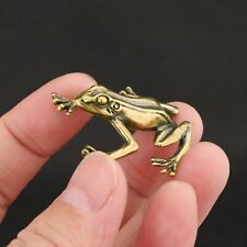 Solid Brass Frog Figurine Small Statue House Decoration Animal Figurines Toys picture