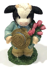 Enesco Mary's Moo Moos Young Man With Flowers 119925 2004 - Vintage picture