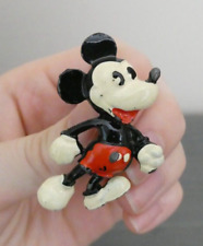 Rare HTF VTG Antique 1950s 60s Mickey Mouse Walking Metal 3D Pin Painted Enamel picture