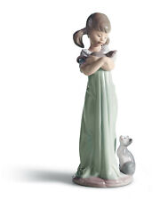 LLADRO DON'T FORGET ME GIRL FIGURINE #5743 BRAND NIB CUTE KITTENS SAVE$$ F/SH picture