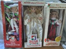 3-Vintage Christmas Angels TELCO Motionettes. WORKS Animated picture