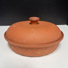 Vintage Fox Run Clay Pottery 8” Diameter Pie Casserole Dish picture