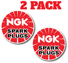 2 PK NGK SPARK PLUGS Drag Racing window sticker decal  Rat Rod Street Rod picture