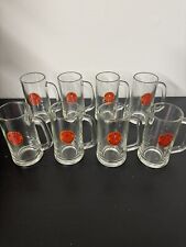 Vintage WHITBREAD Imported English Beer Glasses Mugs… Set Of 8 picture