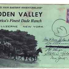 Vintage Postcard Folder of Hidden Valley - Lake Luzerne - New York 1946 *RARE* picture