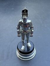 Antique vintage chrome medieval knight figure table lighter/ music box picture