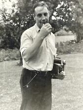 W2 Photograph Handsome Man Holding Camera 
