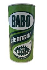 BAB-O Cleanser w/Bleach 14oz Can New Old Stock Retro Vintage picture