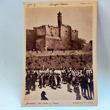 Judaica Antique Ottoman Jerusalem Jaffa Gate Photo Jewish Old City Palestine  picture