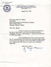Original Signature Letter J. Edgar Hoover FBI Director August 21, 19 picture
