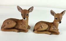 Pair Edna Hibel Fawn Deers Porcelain Figurines picture
