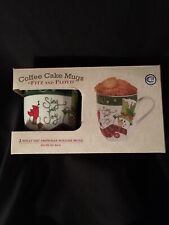 2 Fitz And Floyd Holly Hat Snowman Mugs New picture