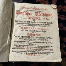 ANTIQUE 1723 GERMAN HOLY BIBLE MARIA ALDER-MARY IN LONDON JESUS BOOK RARE VTG picture