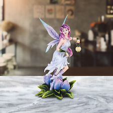 Tulip Fairy with Lantern Statue 10.5