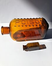 Largest Size Antique KR Poison Bottle w/Smallest Size both Attic MINT picture