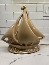 Vintage Sailboat TV Lamp Works 50’s Used picture