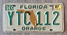 1987 Florida Orange County License Plate Car Automobile picture