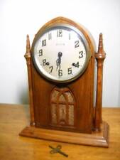 Rare Antique E. Ingraham 8 Day Gothic Cathedral Mantel Clock Working picture