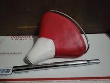 Vintage Mesinger Bicycle Red White Seat With Stem - Columbia Schwinn - Used picture