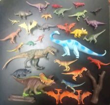 Huge Lot Of Vintage Dinosaurs Large & Small Trex Triceratops Long Neck Check Pic picture