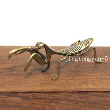 Solid Brass Mantis Figurine Statue House Office Decoration Animal Figurines Toys picture
