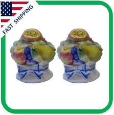 Vintage 1997 Omnibus By Fitz And Floyd Fruit Salt & Pepper Shakers picture